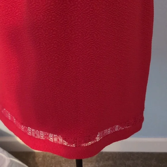 Gianni Bini red dress sheer neckline - stunning! Valentines!! - Picture 5 of 8